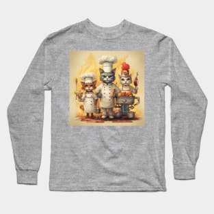 Let us doing the cooking, chef cats Long Sleeve T-Shirt
